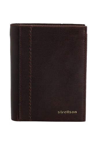 STRELLSON Ledergeldbörse 'Remy' rotbraun