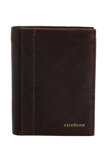 STRELLSON - Ledergeldbörse 'Remy' rotbraun