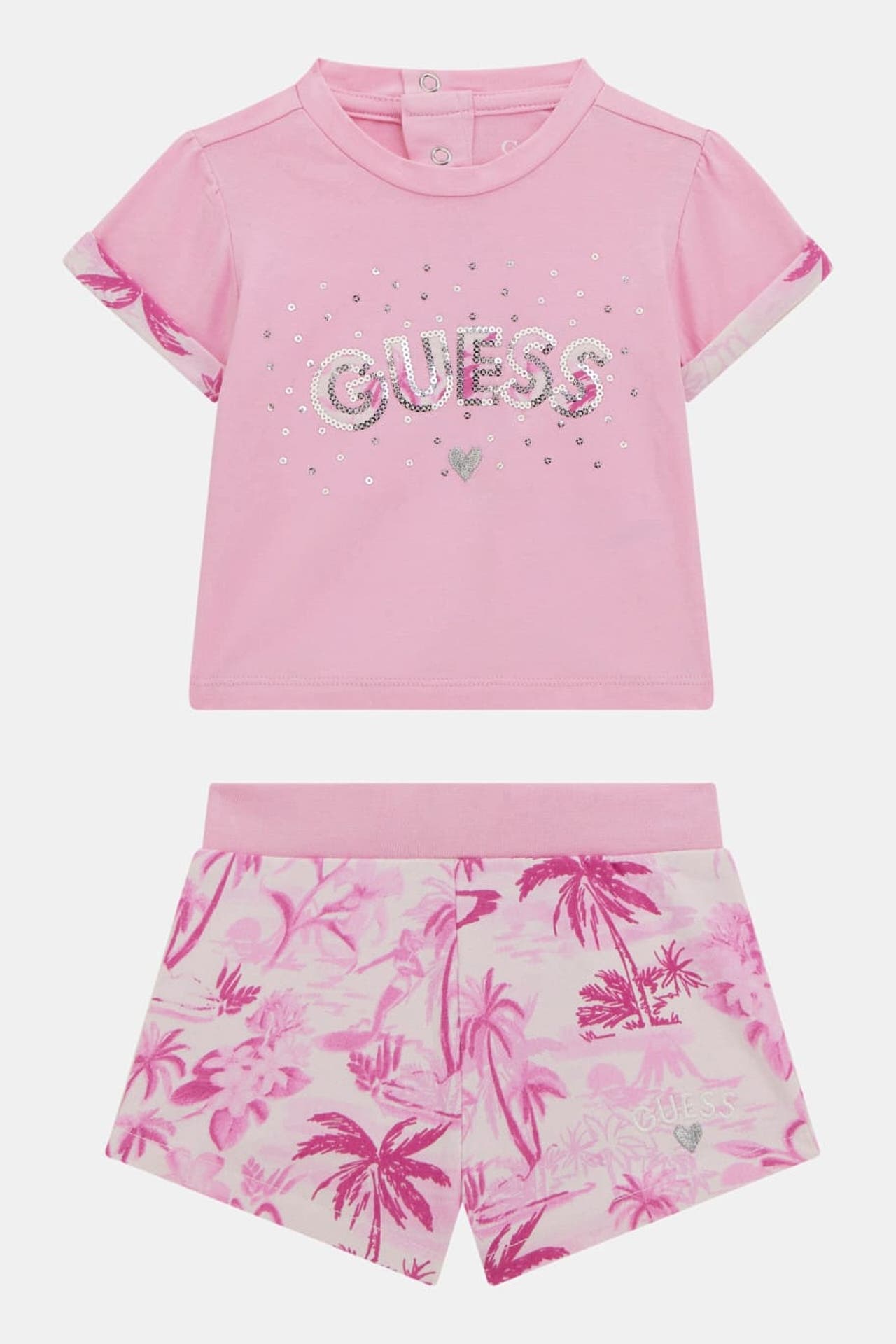 GUESS Set: T-Shirt und Shorts rosa, Bild 1