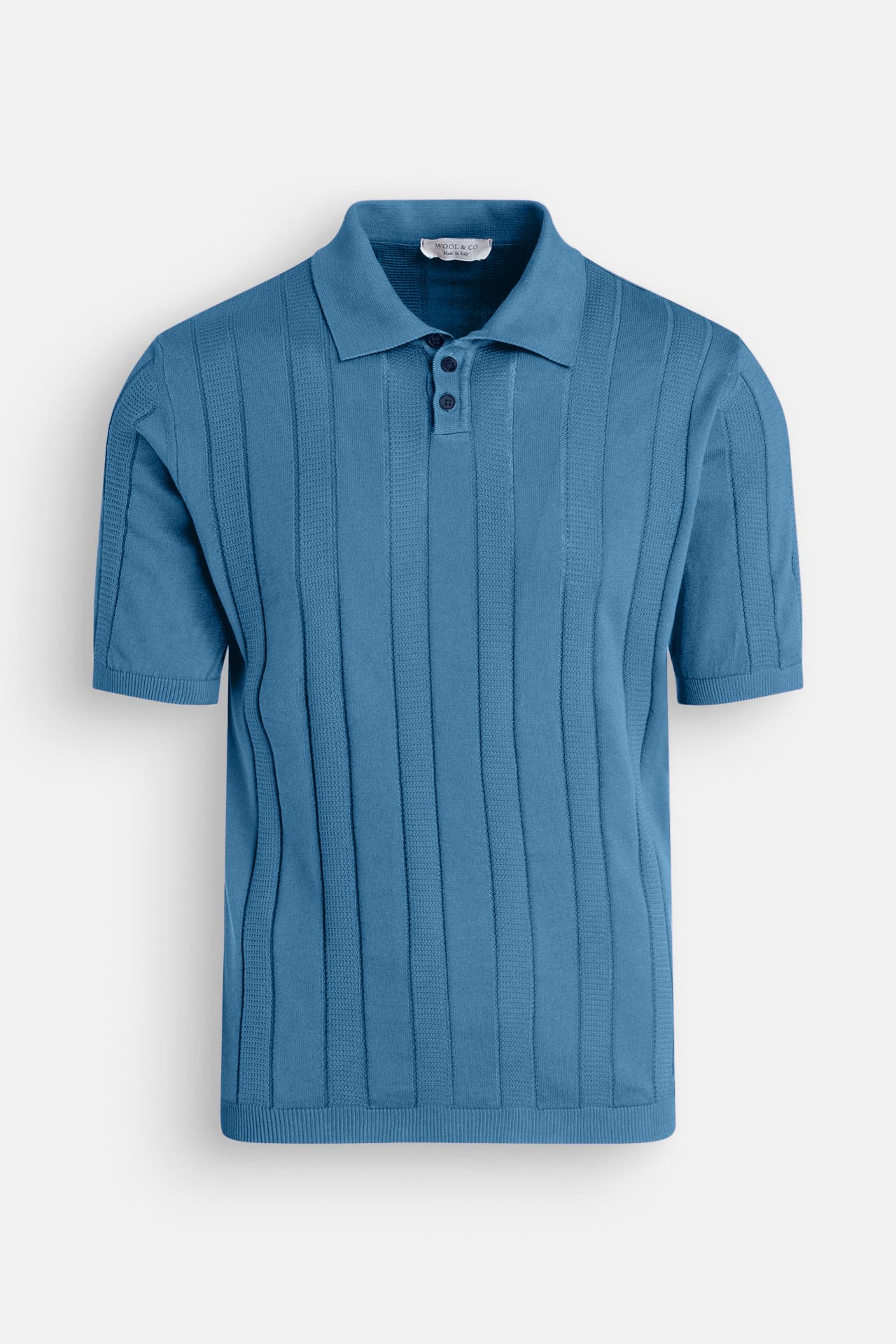 WOOL & CO Polo-Shirt azurblau, Bild 1