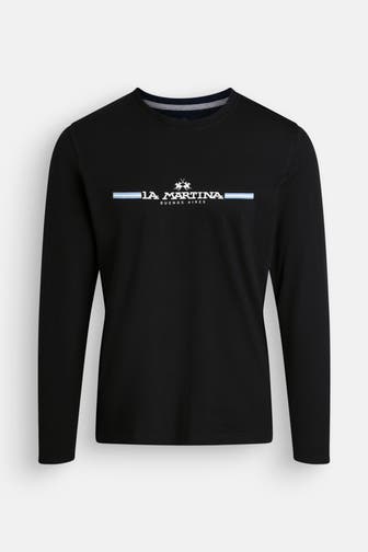 LA MARTINA Longsleeve schwarz