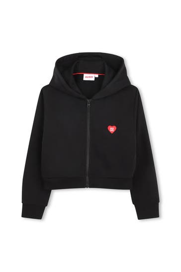 HUGO Sweatjacke schwarz