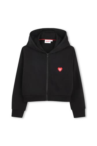 HUGO Sweatjacke schwarz