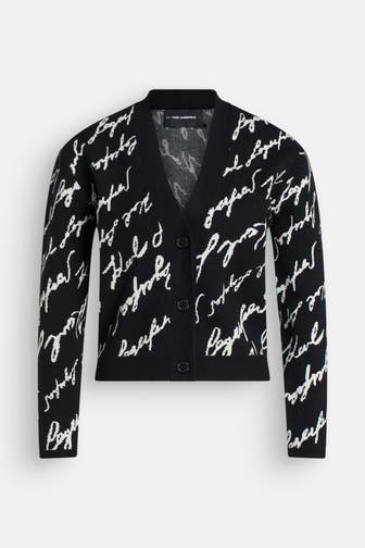 KARL LAGERFELD Strickjacke gemustert