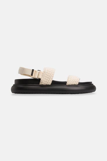 DESIGUAL - Plateau-Sandalen 'Macrame' creme