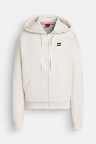 HUGO Sweatjacke creme