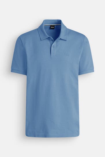 BOSS Polo-Shirt azurblau