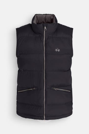 LA MARTINA Daunenweste schwarz