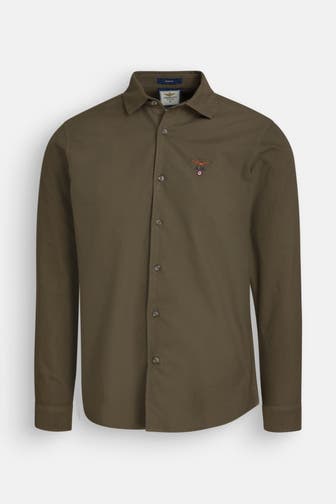 AERONAUTICA MILITARE Casual-Hemd oliv slim fit