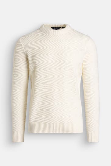 BEN SHERMAN Strickpullover weiß