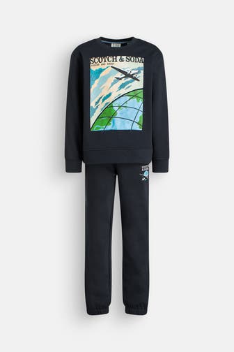 SCOTCH & SODA Set: Sweatshirt & Sweatpants schwarz