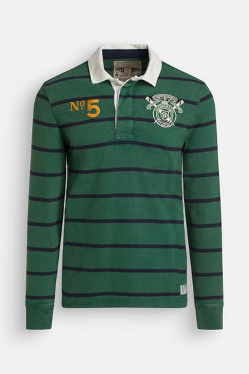 SUPERDRY Langarm-Polo gestreift