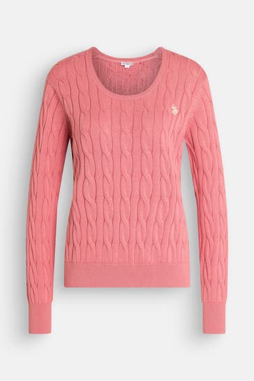 U.S. POLO ASSN. Strickpullover koralle