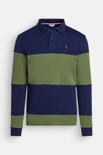 U.S. POLO ASSN. Langarm-Polo zweifarbig