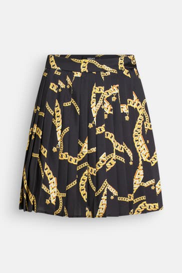 VERSACE Faltenrock zweifarbig gemustert