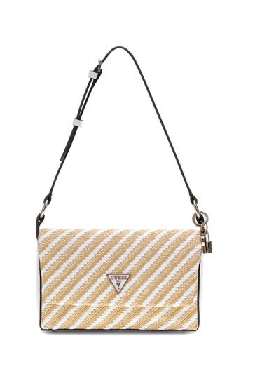 GUESS Schultertasche 'Simona' gemustert