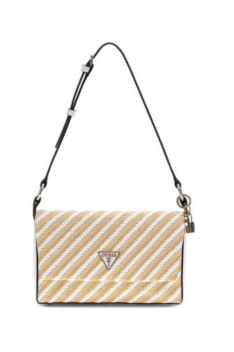 GUESS Schultertasche 'Simona' gemustert