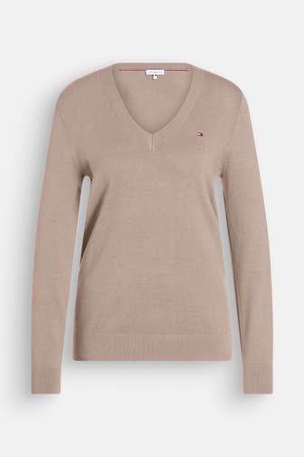 TOMMY HILFIGER Strickpullover greige