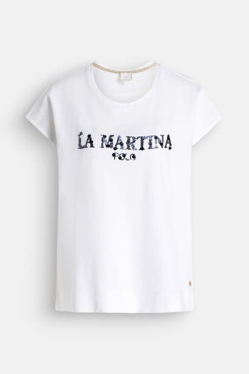 LA MARTINA T-Shirt 'Yennefer' weiß