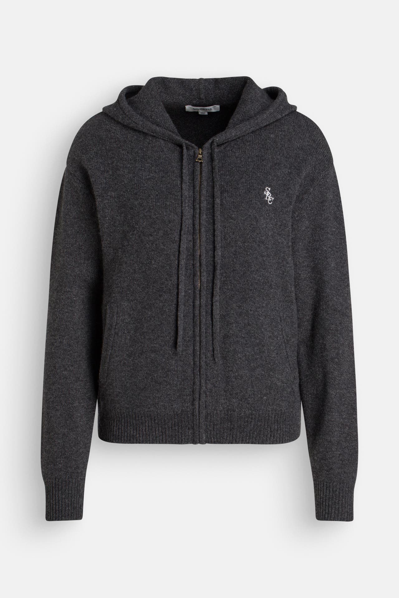SPORTY & RICH Wollmix-Strickjacke dunkelgrau, Bild 1
