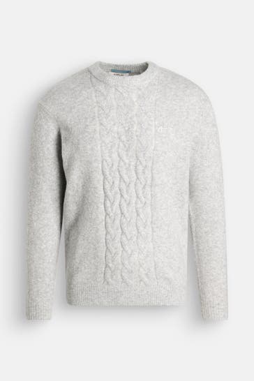 REPLAY Strickpullover hellgrau