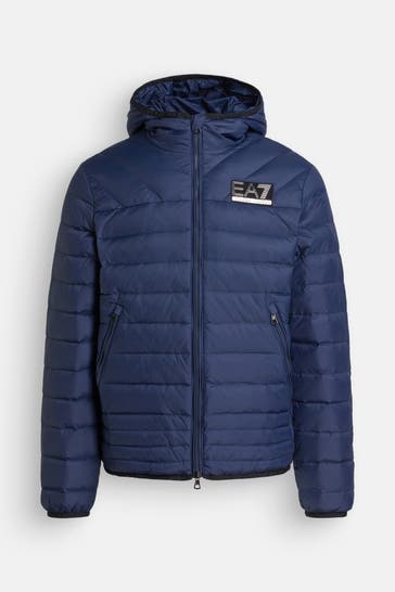 EA7 Light-Daunenmantel dunkelblau