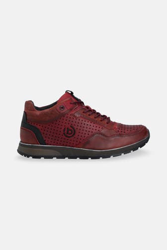 BUGATTI Leder-Sneaker 'Ivo' burgunder