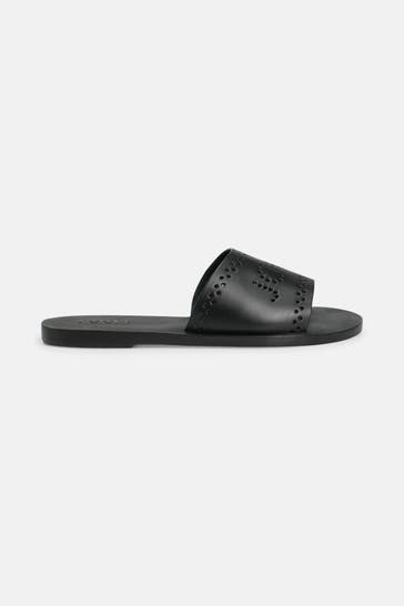 JOOP! Leder-Slides 'Charlene' schwarz