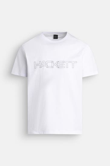 HACKETT T-Shirt 'Hackett' weiß