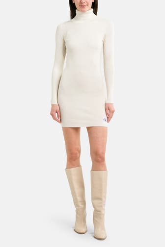 CALVIN KLEIN Strickkleid ecru