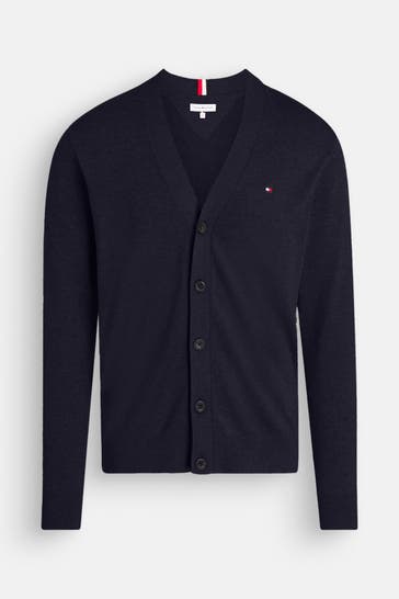 TOMMY HILFIGER Strickjacke nachtblau