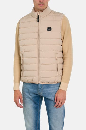 PEPE JEANS Weste 'Toby' beige