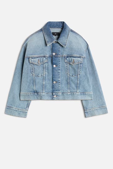 7 FOR ALL MANKIND Jeansjacke 'Oli' hellblau