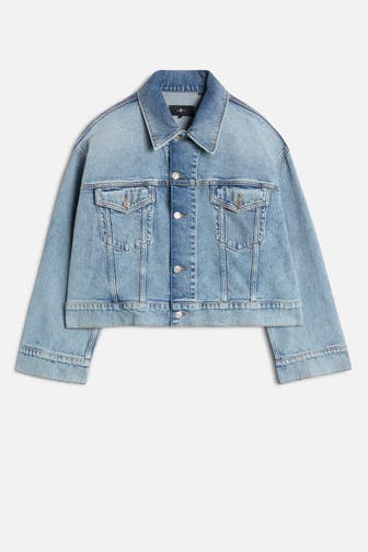 7 FOR ALL MANKIND Jeansjacke 'Oli' hellblau