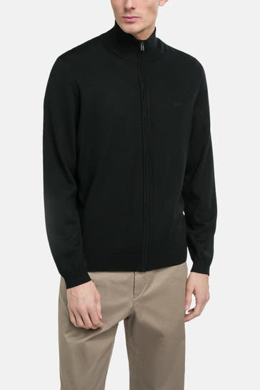 BOSS Wolljacke 'Baldemar' schwarz