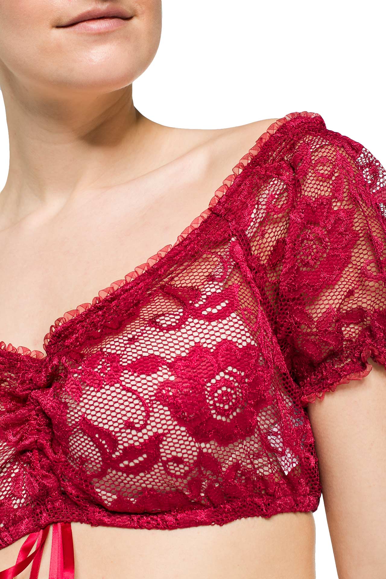 Dirndl bluse rot spitze clearance