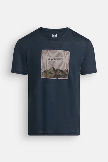 SUPER.NATURAL Funktions-Shirt 'Mountain Vibes' navy