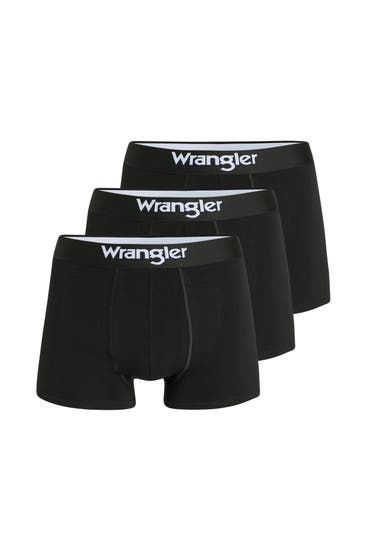 WRANGLER - 3er-Pack Boxer Trunks 'Masson' schwarz