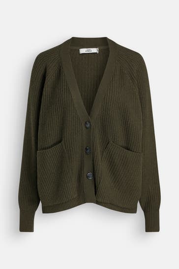 0039 ITALY Strickjacke oliv