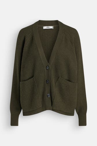 0039 ITALY Strickjacke oliv