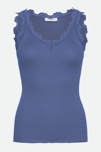 ROSEMUNDE Seidenmix-Top azurblau