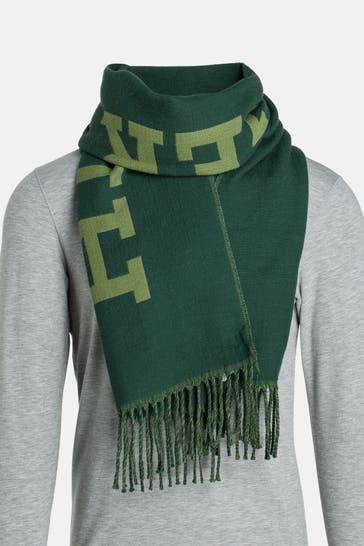 TOMMY HILFIGER Wollschal 'Monotype' tannengrün