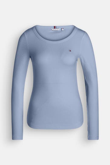 TOMMY HILFIGER Longsleeve taubenblau