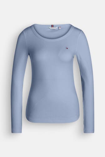 TOMMY HILFIGER Longsleeve taubenblau