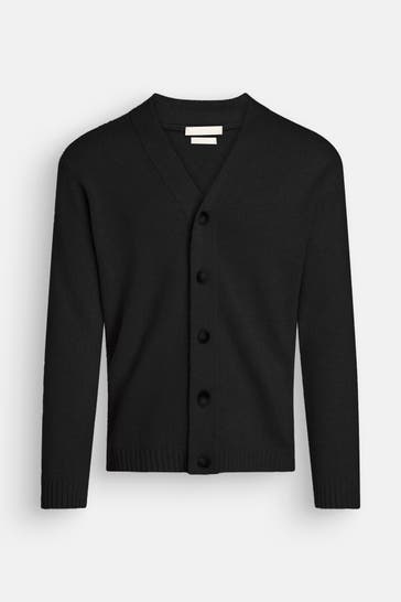 DANIELE FIESOLI Kaschmir-Strickjacke 'Rasato' schwarz