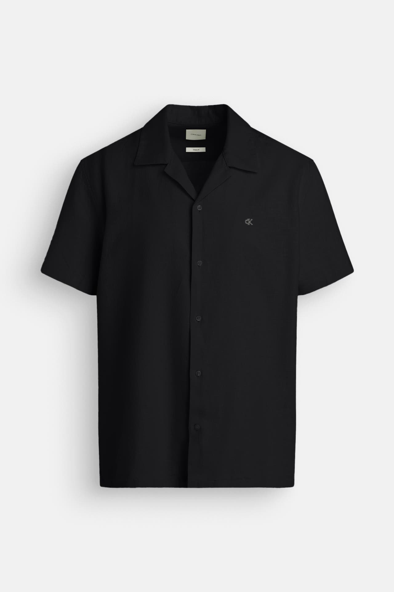 CK JEANS Leinenmix-Hemd schwarz, Bild 1