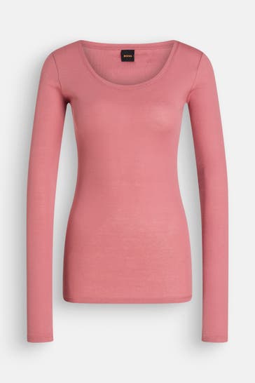 BOSS ORANGE Longsleeve 'Elayer' lachs