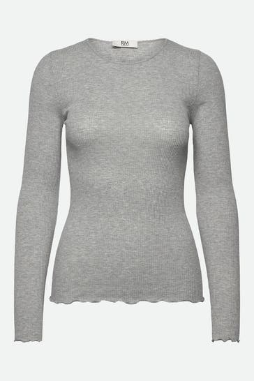 RM BY ROSEMUNDE Longsleeve 'Balta' hellgrau