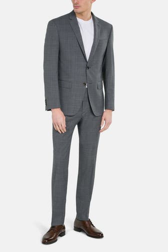 HECHTER Paris Wollmix-Anzug dunkelgrau kariert