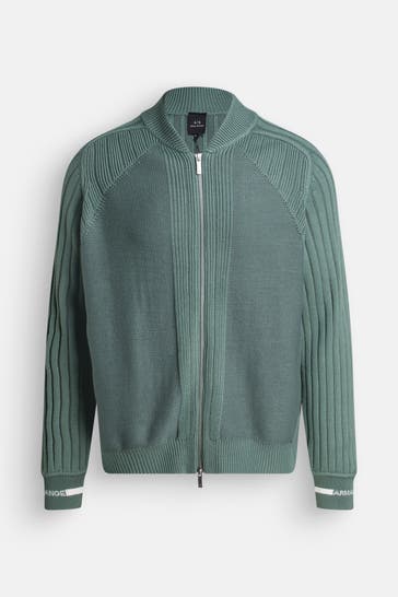 ARMANI EXCHANGE Strickjacke smaragdgrün